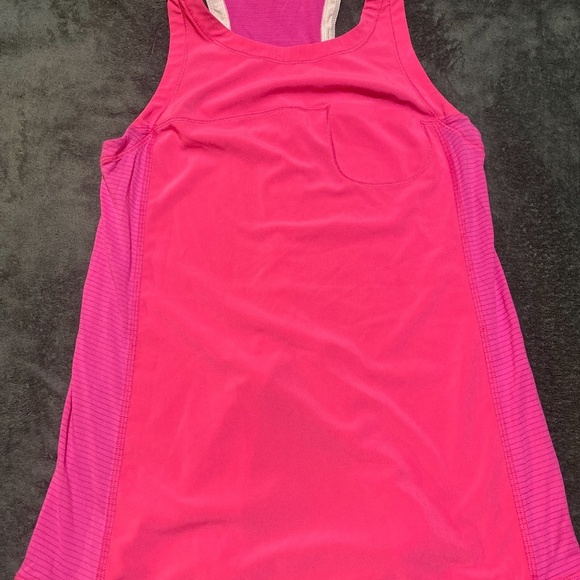 Bright Pink Lululemon Tank with Open Back - Picture 3 of 4
